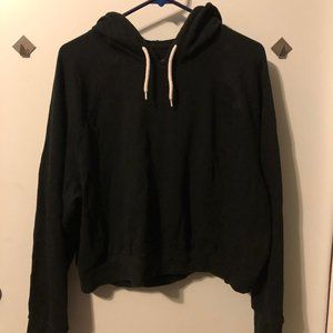 Mossimo Black Cropped Drawstring Hoodie